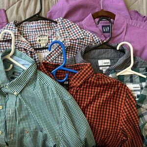Six Long Sleeves Dress shirts men’s medium mixed brands